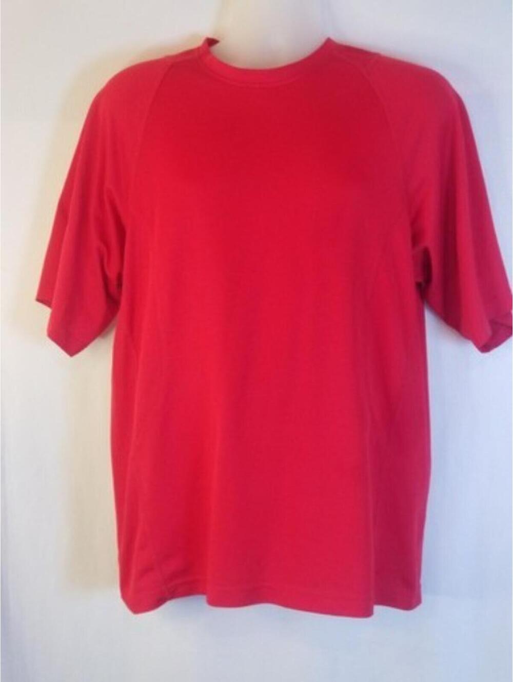 BCG Shirt Mens Large Red Crew Neck Short Sleeve Workout Dri Fit